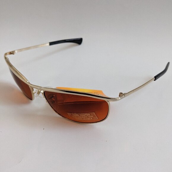 NWT True Vintage 90's fashion Oscar I style metal wrap sports Sunglasses - Picture 5 of 8